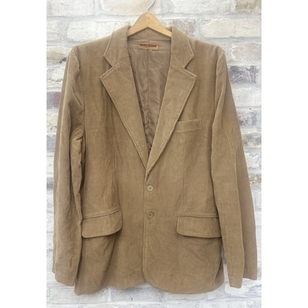 Machine Co Type Field Apparel Blazer Men's L Brown Corduroy Lined Sport Coat